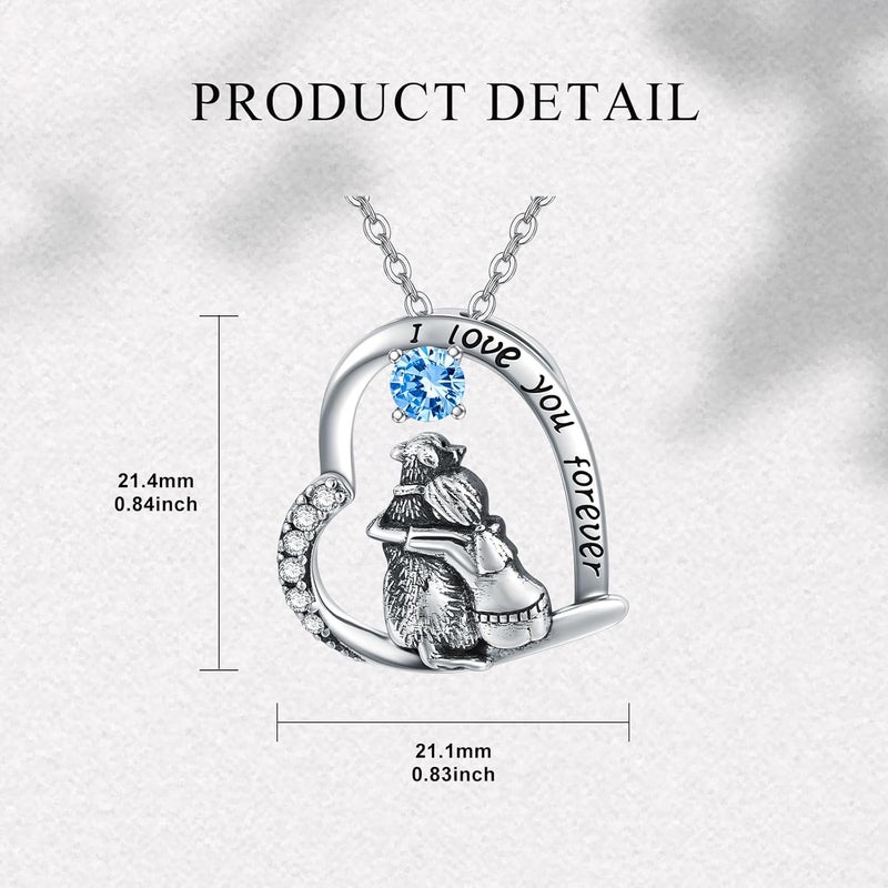 SIMONLY Store Mothers Day Gifts 925 Sterling Silver Dog Necklace Dog Pendant Necklace for Girls Dog Memorial Jewelry Gifts for Women Dog Lovers - Image 4